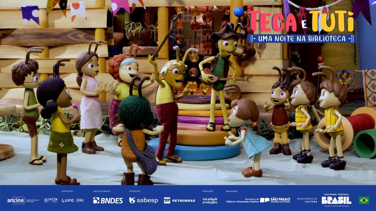 Teca e Tuti: Uma Noite na Bibliotecaの背景画像