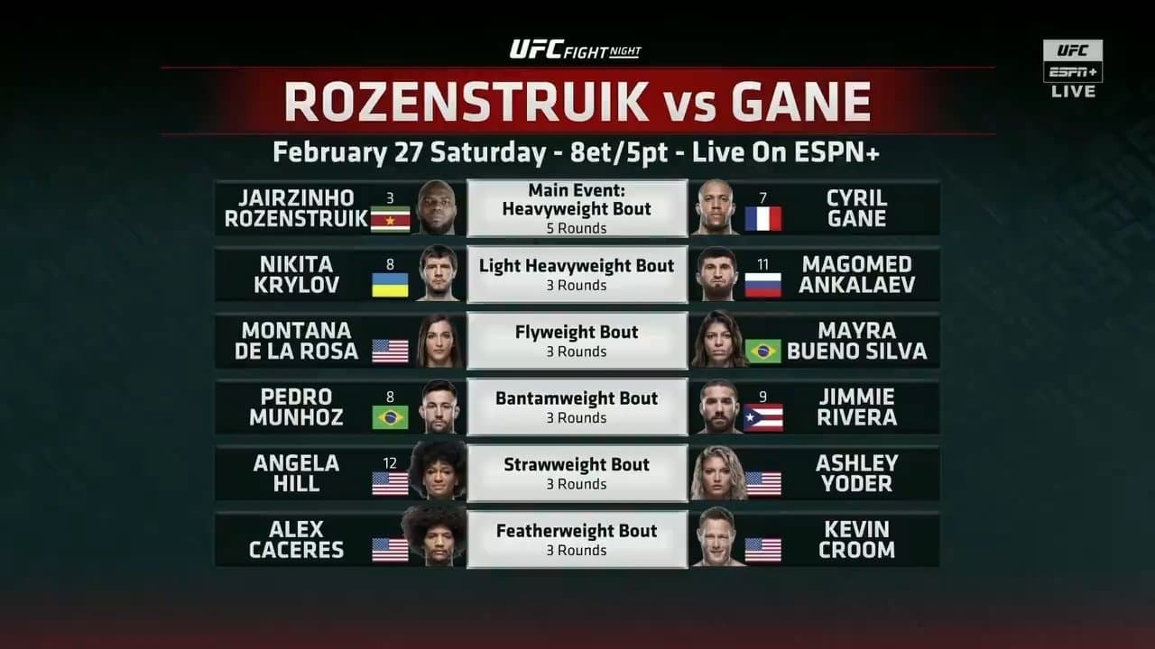 UFC Fight Night 186: Rozenstruik vs. Ganeの背景画像