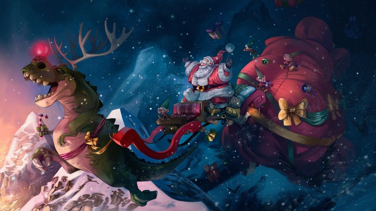 The Christmas Dinosaurの背景画像