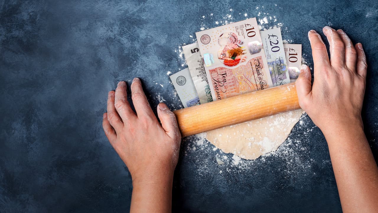 100万ポンドのメニューの背景画像