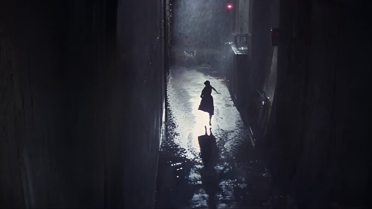 赤い通り雨の背景画像