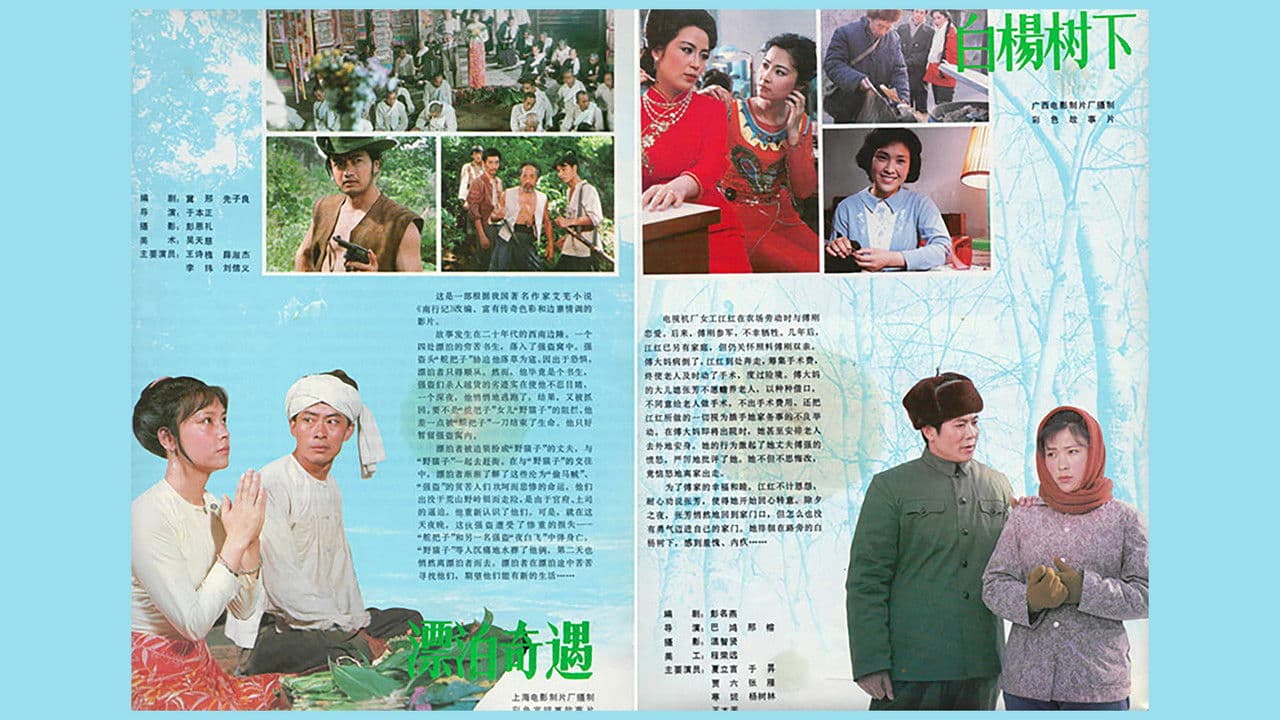 白杨树下の背景画像