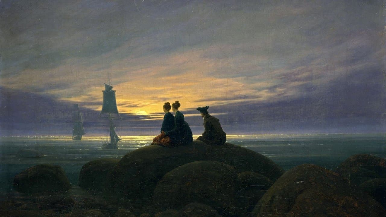 Caspar David Friedrich - Die Entdeckung der Unendlichkeitの背景画像