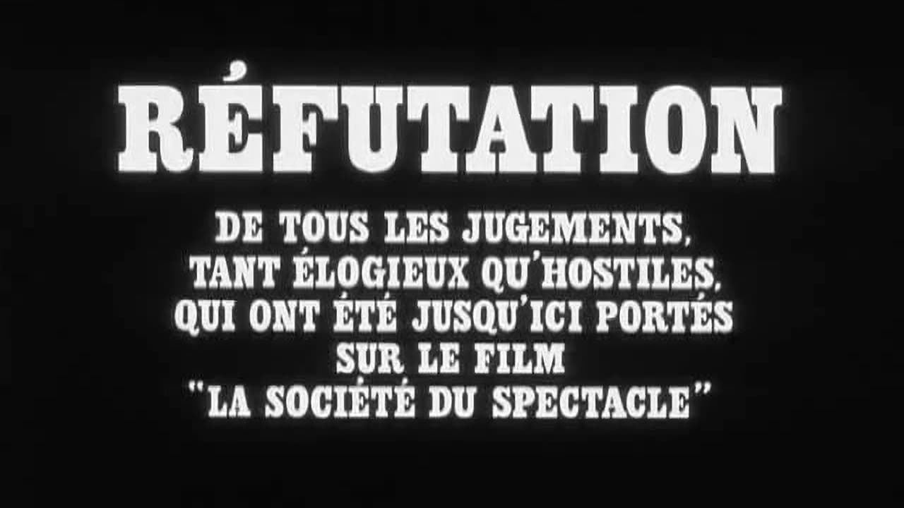 Réfutation de tous les jugements, tant élogieux qu'hostiles, qui ont été jusqu'ici portés sur le film 'La société du spectacle'の背景画像