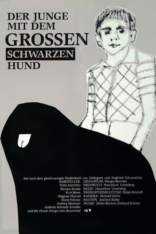 Der Junge mit dem großen schwarzen Hundのポスター