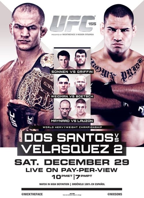UFC 155: Dos Santos vs. Velasquez 2のポスター