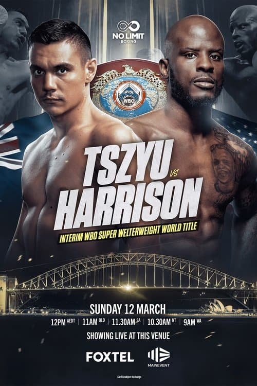 Tim Tszyu vs. Tony Harrisonのポスター