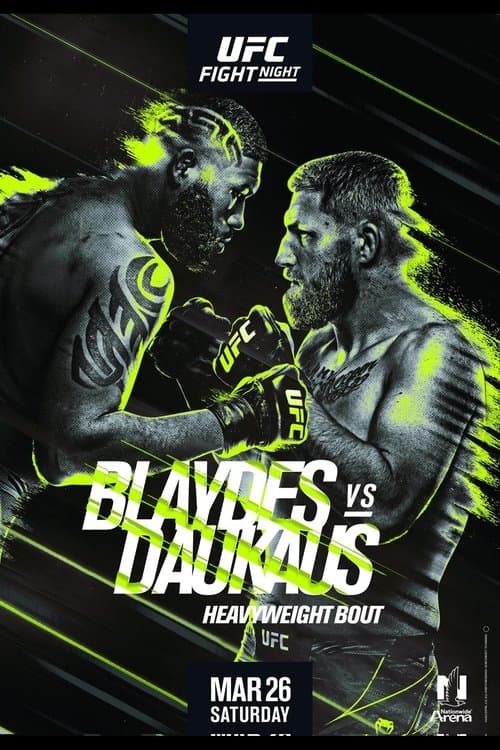 UFC on ESPN 33: Blaydes vs. Daukausのポスター
