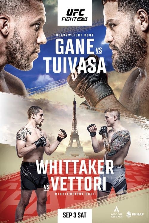 UFC Fight Night 209: Gane vs. Tuivasaのポスター