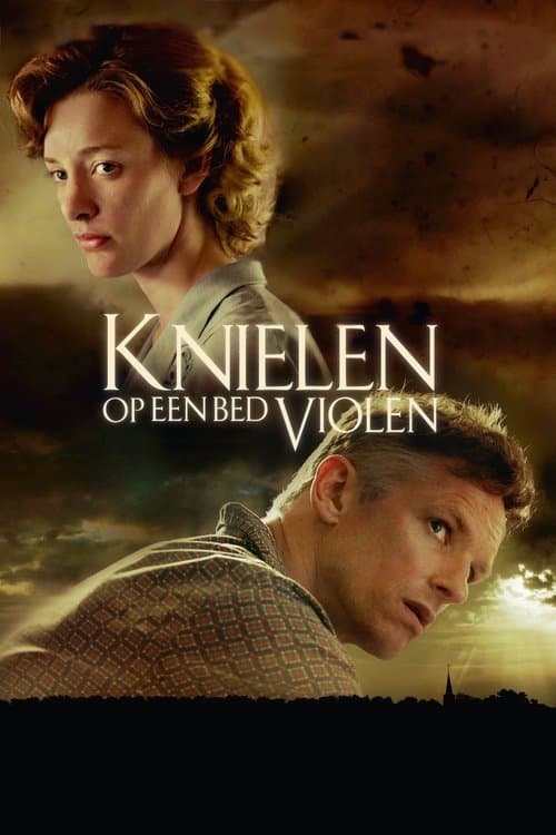 Knielen op een bed violenのポスター