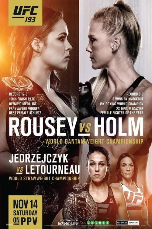 UFC 193: Rousey vs. Holmのポスター
