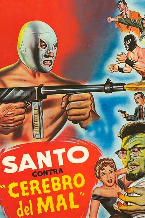 Santo contra cerebro del malのポスター