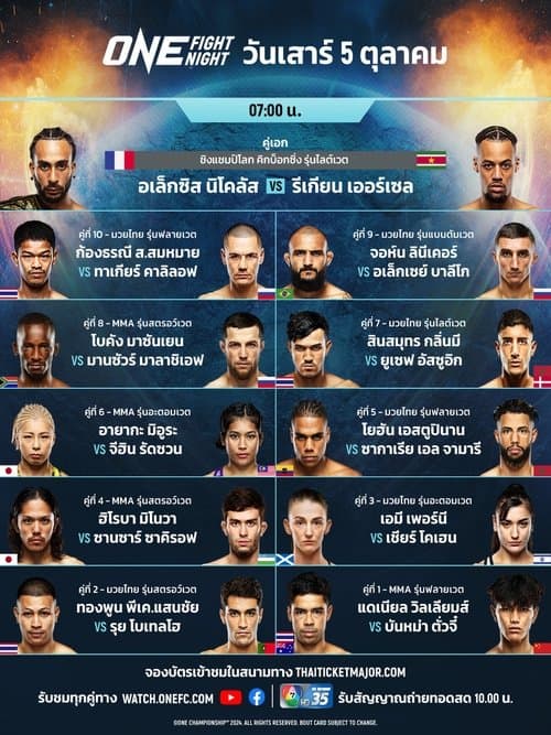 ONE Fight Night 25: Nicolas vs. Eersel 2のポスター