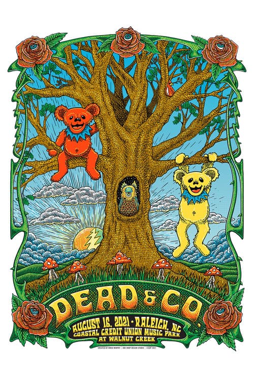 Dead & Company: 2021-08-16 Coastal Credit Union Music Park at Walnut Creek, Raleigh, NCのポスター