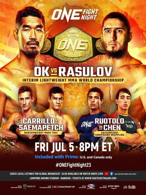 ONE Fight Night 23: Ok vs. Rasulovのポスター