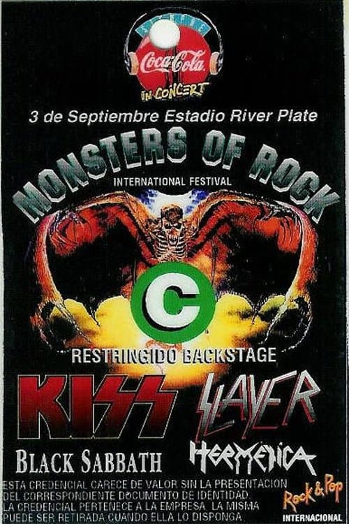 Black Sabbath. River Plate Stadium Buenos Aries 1994のポスター