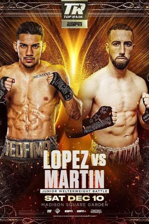 Teofimo Lopez vs. Sandor Martinのポスター