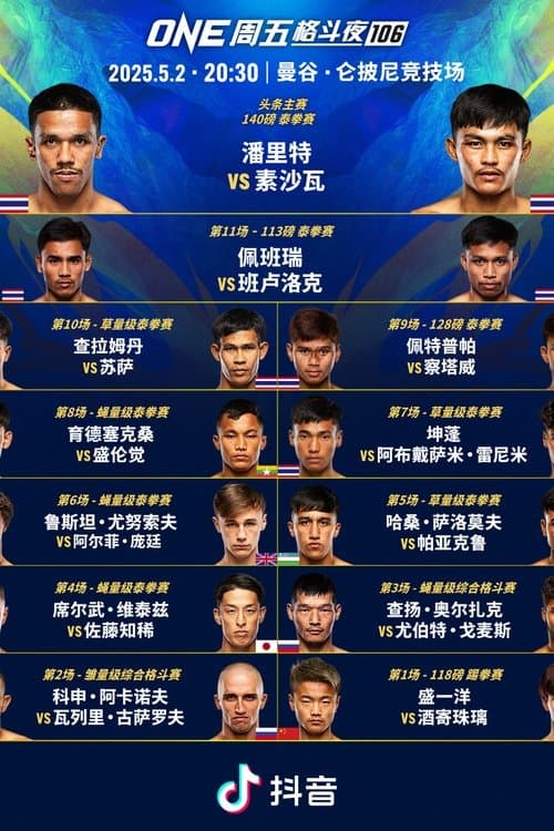 ONE Friday Fights 106: Panrit vs. Suksawatのポスター