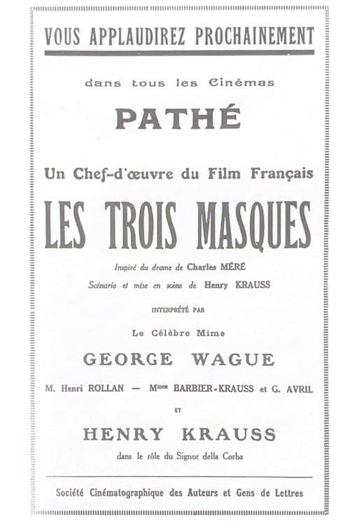 Les Trois masquesのポスター