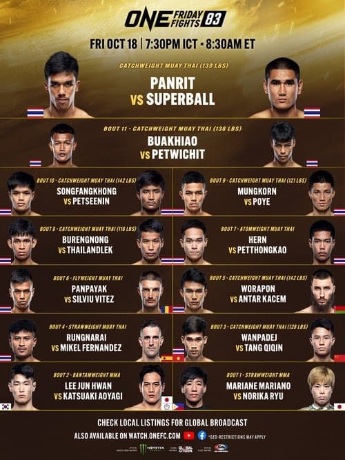 ONE Friday Fights 83: Panrit vs. Superballのポスター