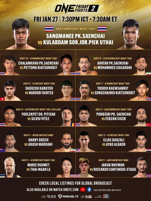 ONE Friday Fights 27: Tapaokaew vs. Harrisonのポスター