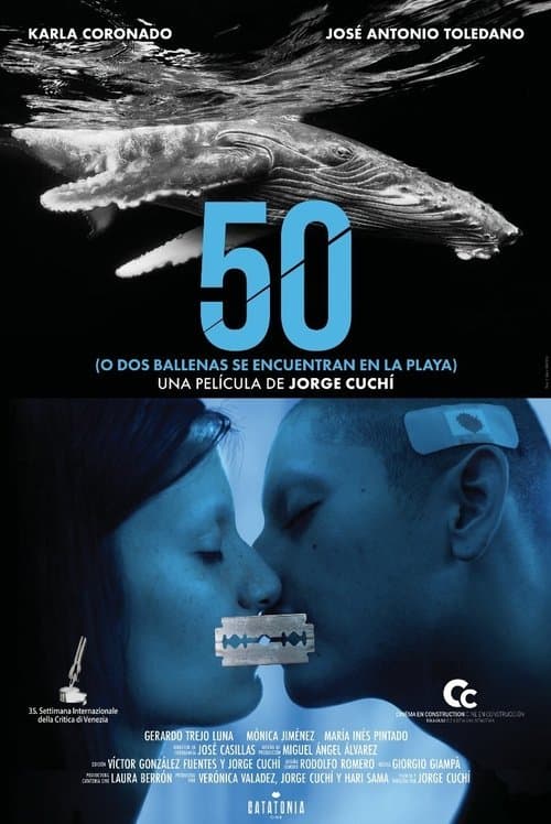 50 (o Dos ballenas se encuentran en la playa)のポスター