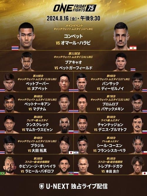 ONE Friday Fights 75: Kongsuk vs. El Halabiのポスター