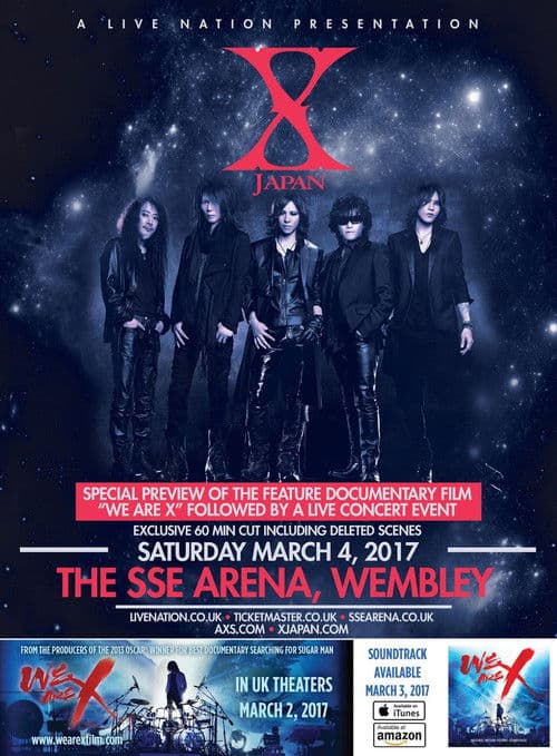 X Japan Live 2017 At The Wembley Arenaのポスター