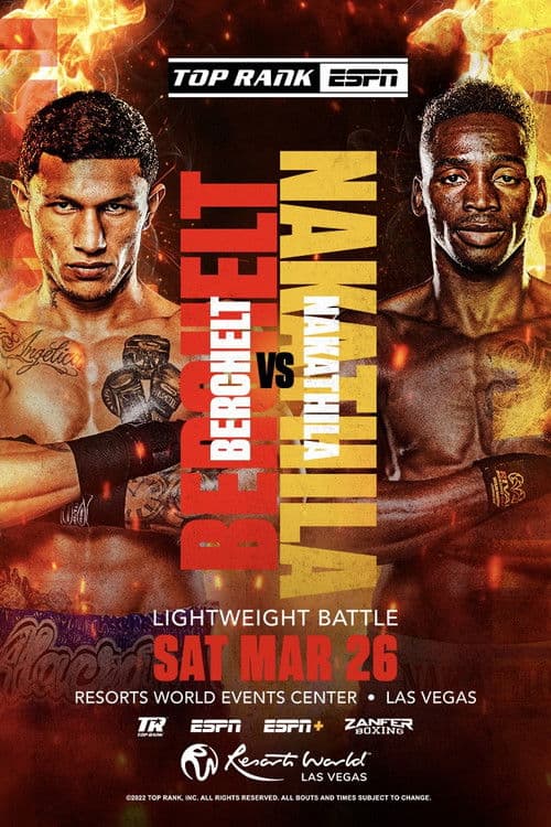 Miguel Berchelt vs. Jeremiah Nakathilaのポスター