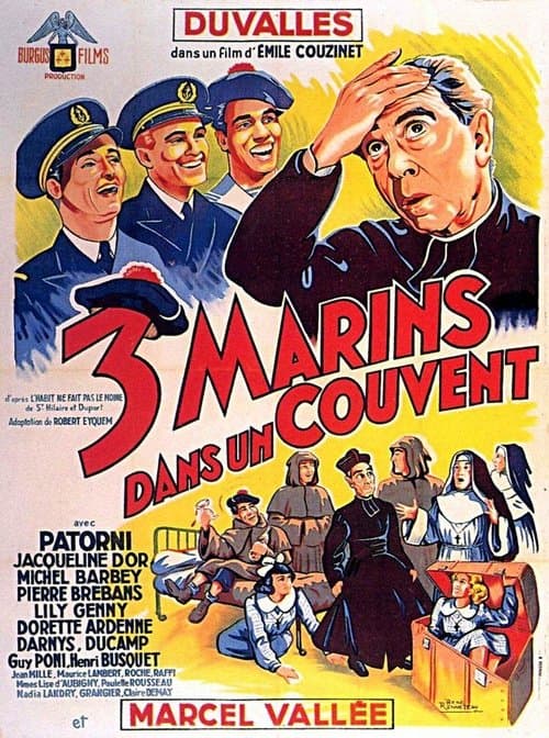 Trois marins dans un couventのポスター