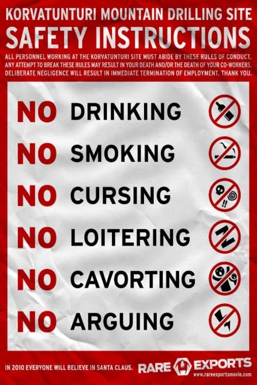 The Official Rare Exports Inc. Safety Instructions 2005のポスター