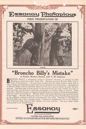Broncho Billy's Mistakeのポスター