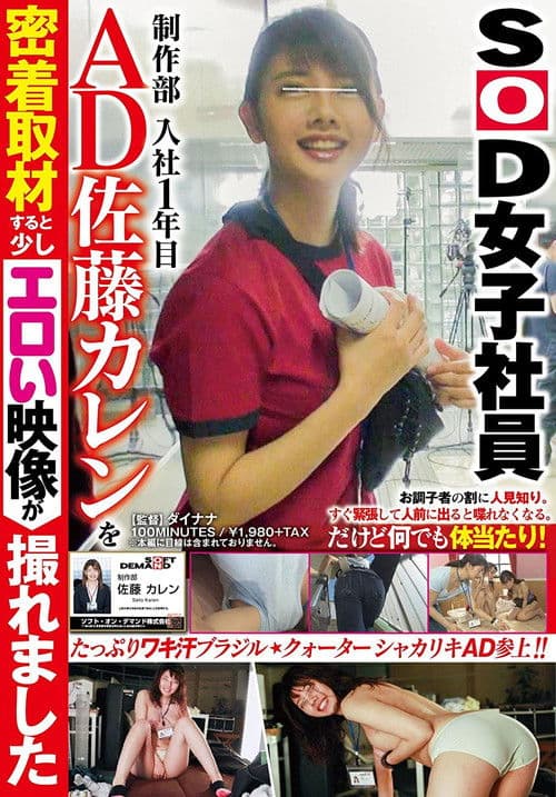 SOD女子社員 制作部 入社1年目 AD 佐藤カレンを密着取材すると少しエロい映像が撮れましたのポスター