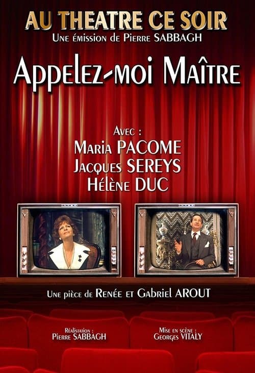 Appelez-moi maîtreのポスター