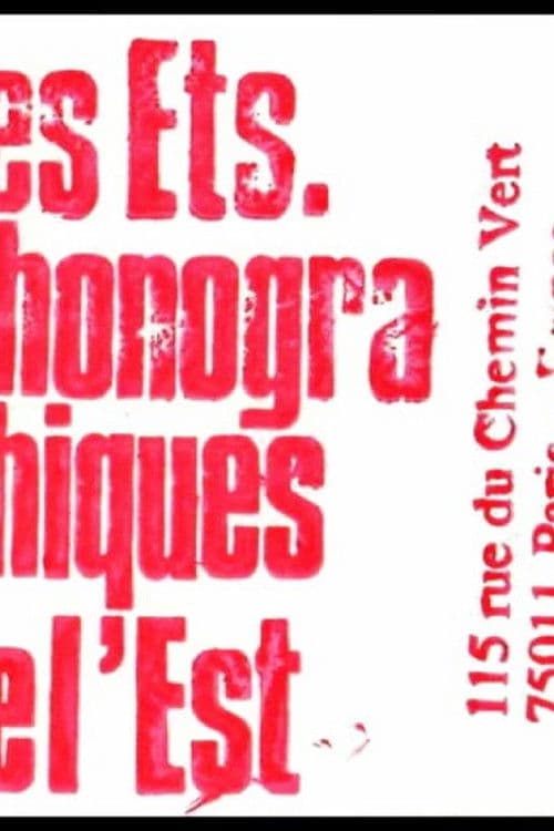 Les Établissements Phonographiques de l’Estのポスター