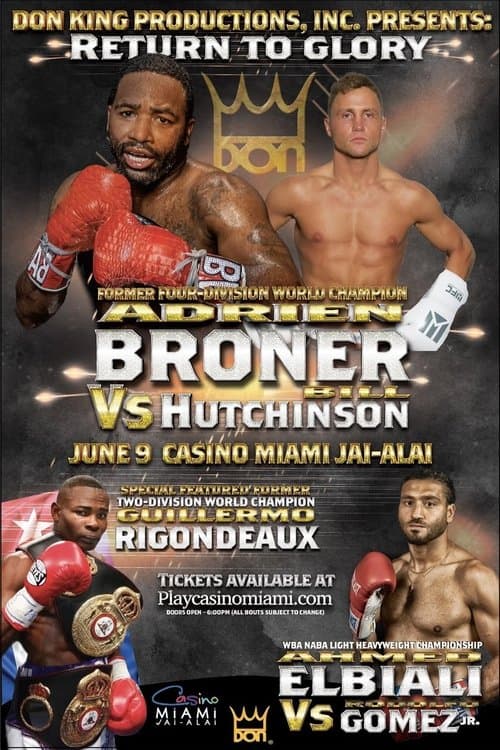 Adrien Broner vs. Bill Hutchinsonのポスター