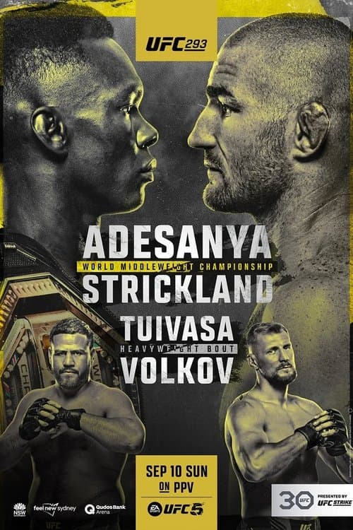 UFC 293: Adesanya vs. Stricklandのポスター