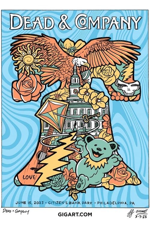 Dead & Company: 2023-06-15 Citizens Bank Park, Philadelphia, PA, USAのポスター