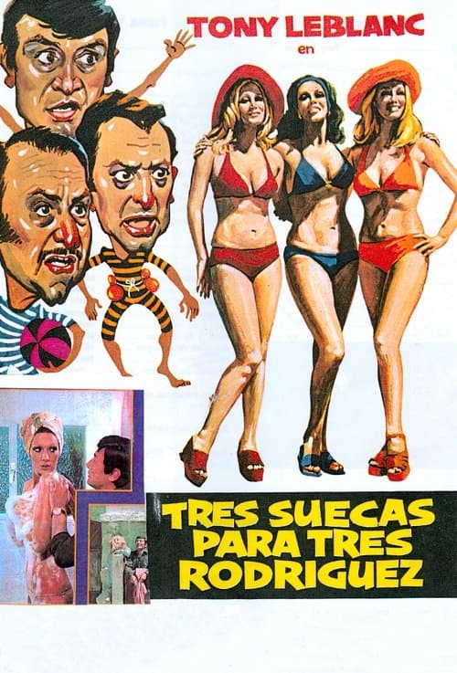 Tres suecas para tres Rodríguezのポスター