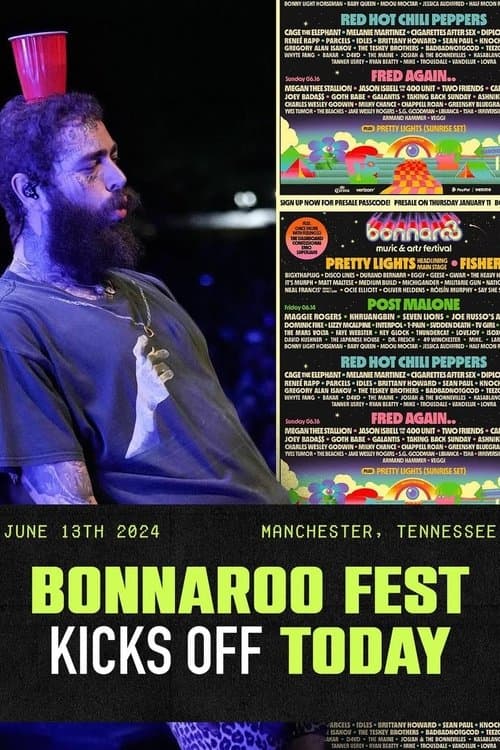 Post Malone live at Bonnaroo 2024のポスター