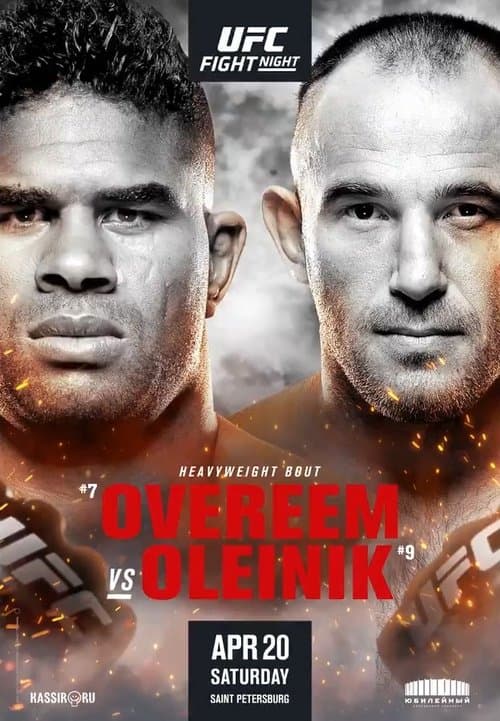 UFC Fight Night 149: Overeem vs. Oleinikのポスター