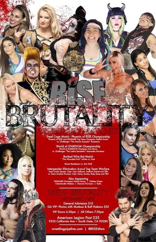 RISE Wrestling. RISE 6 Brutalityのポスター