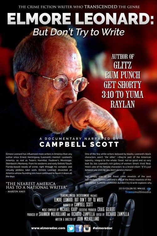 Elmore Leonard: "But Don't Try to Write"のポスター