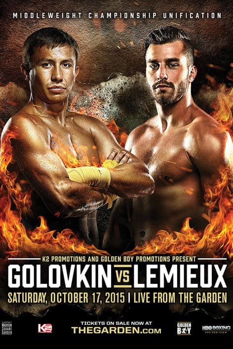 Gennady Golovkin vs. David Lemieuxのポスター