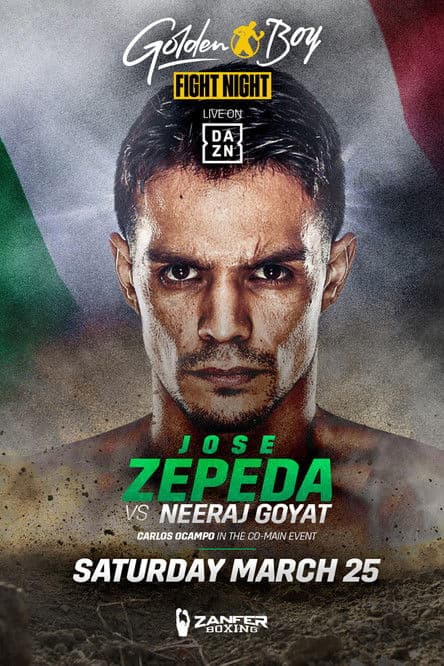 Jose Zepeda vs. Neeraj Goyatのポスター