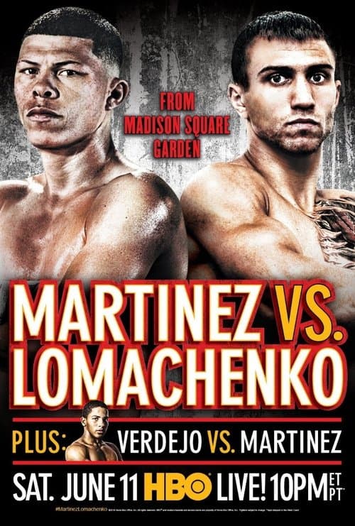 Roman Martinez vs. Vasyl Lomachenkoのポスター