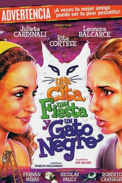 Una cita, una fiesta y un gato negroのポスター
