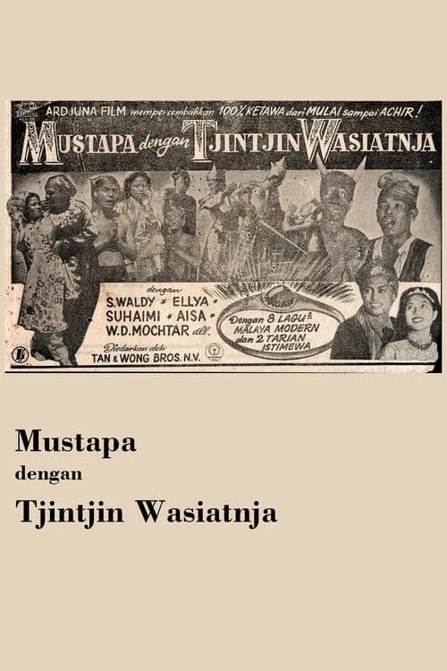 Mustapa dengan Tjintjin Wasiatnjaのポスター