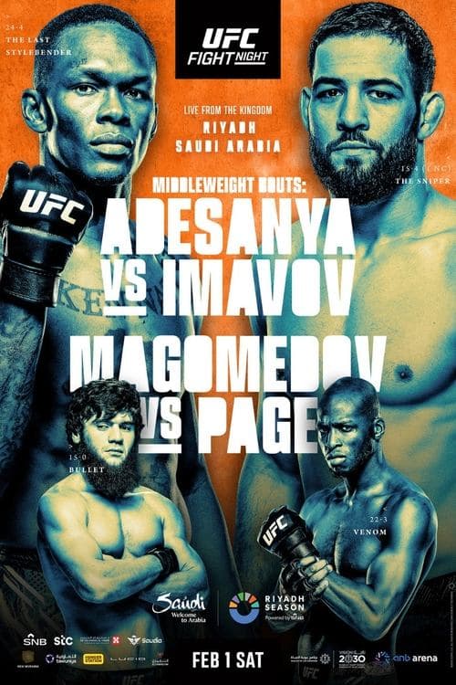 UFC Fight Night 250: Adesanya vs. Imavovのポスター