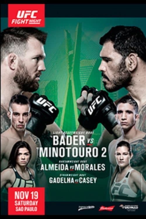 UFC Fight Night 100: Bader vs. Nogueira 2のポスター